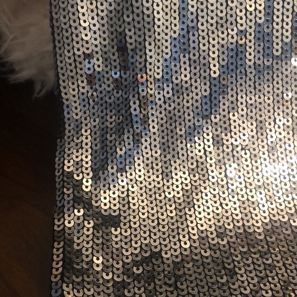 Silver Sequined Slip Dress by Express - Picture 7 of 15